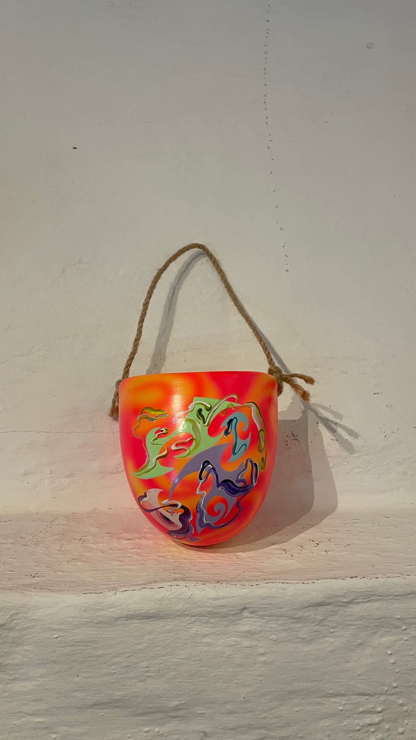 Handpainted Hanging Pot