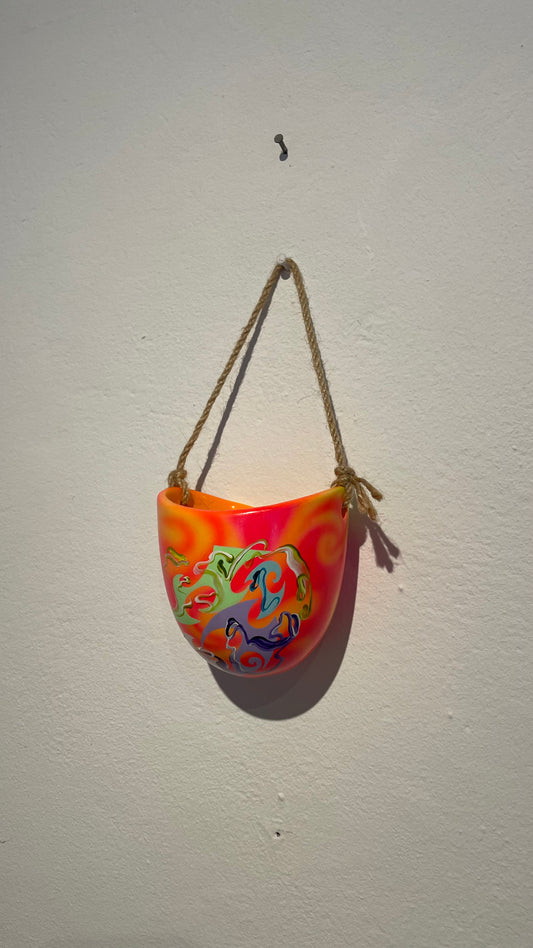 Handpainted Hanging Pot