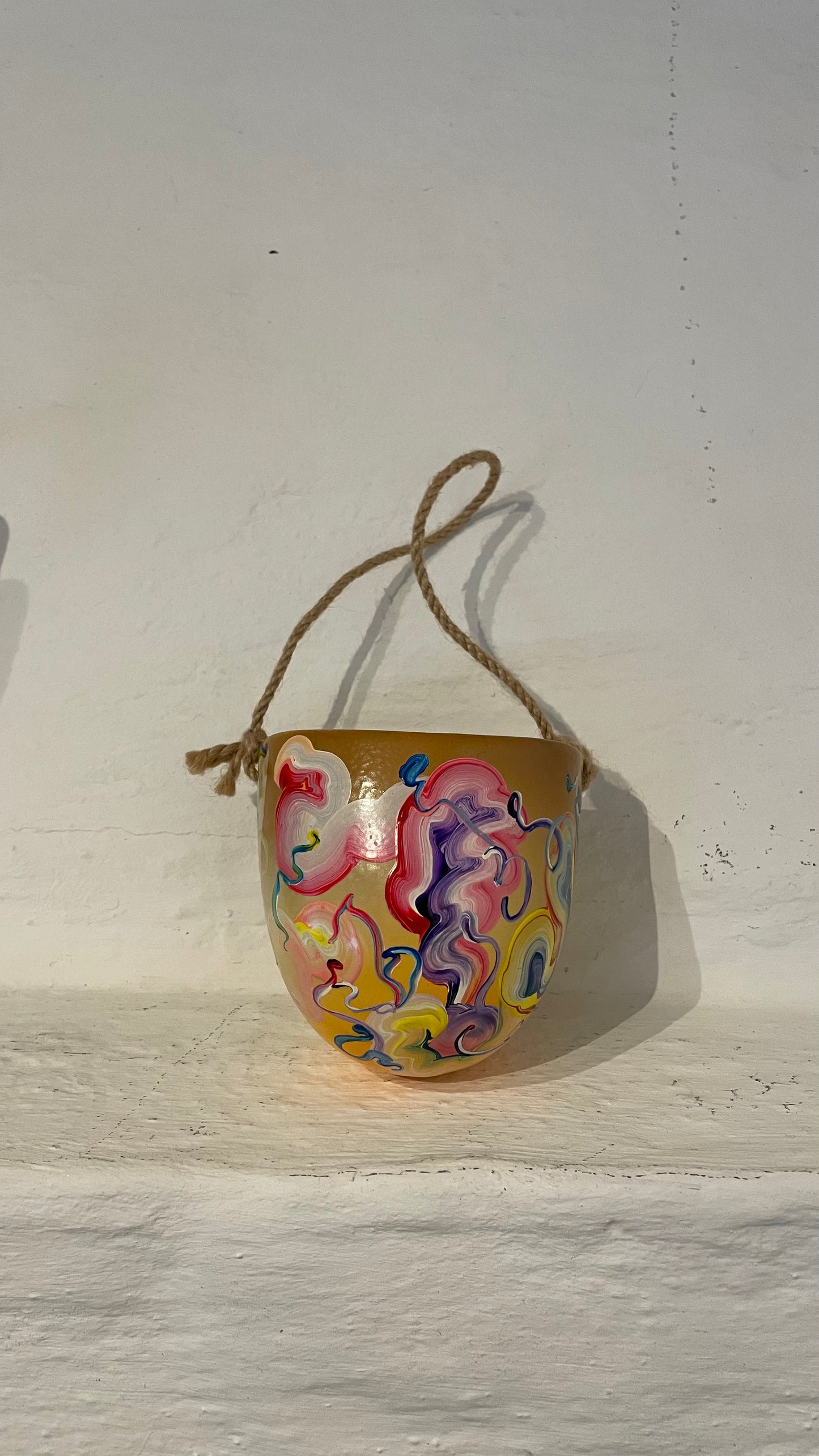 Handpainted Hanging Pot