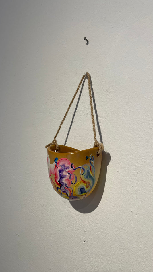 Handpainted Hanging Pot
