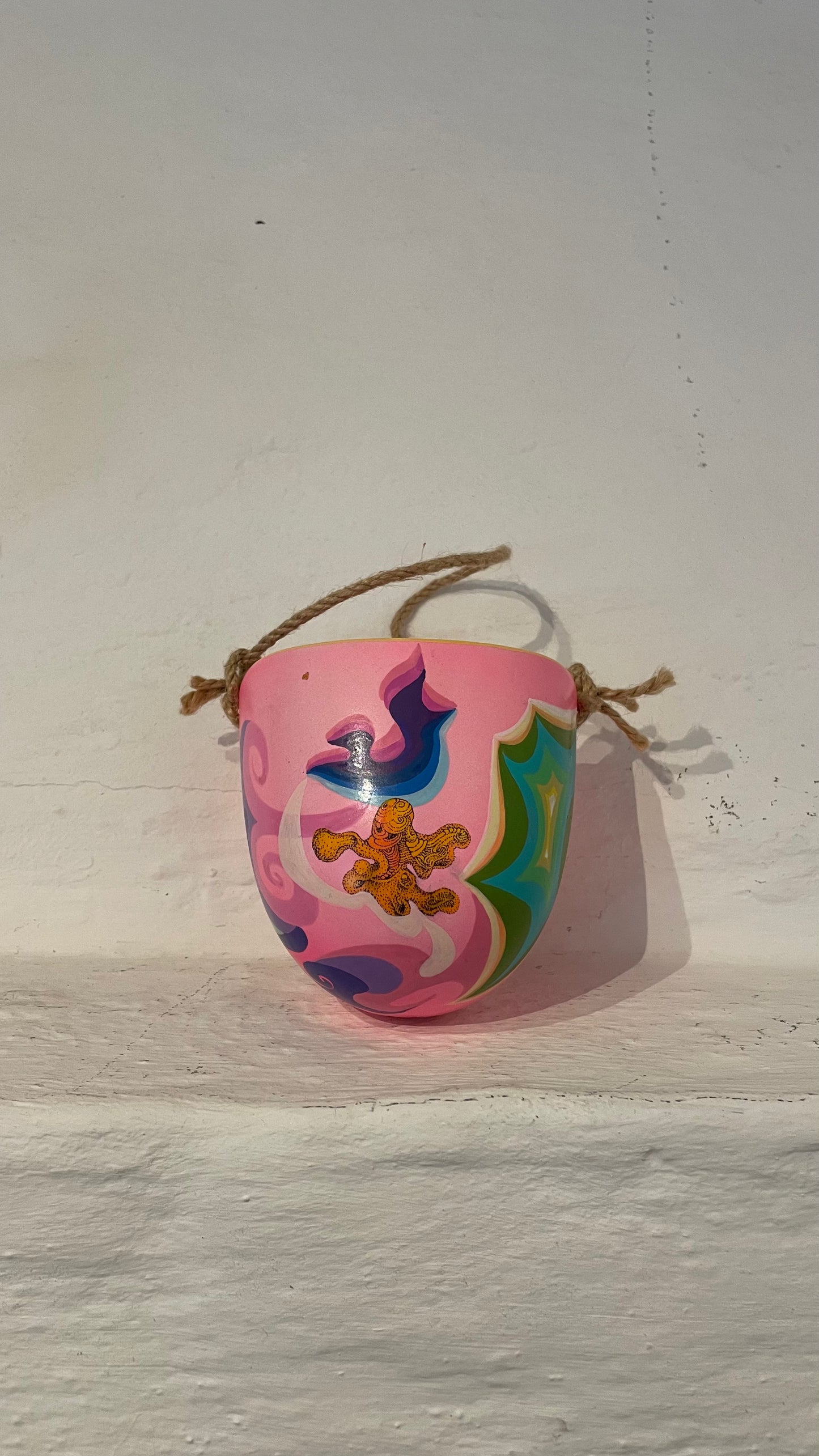 Handpainted Hanging Pot