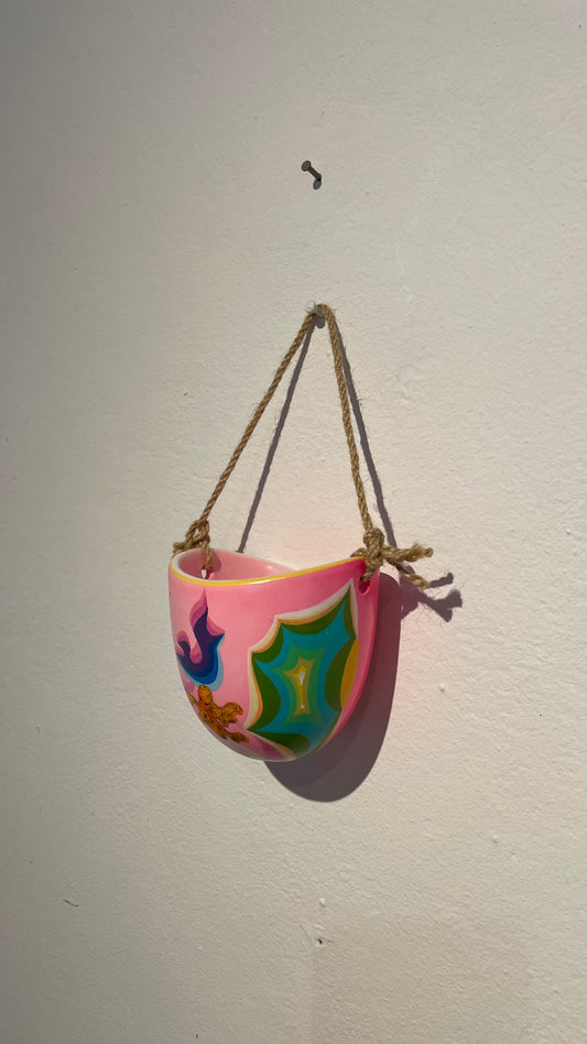 Handpainted Hanging Pot