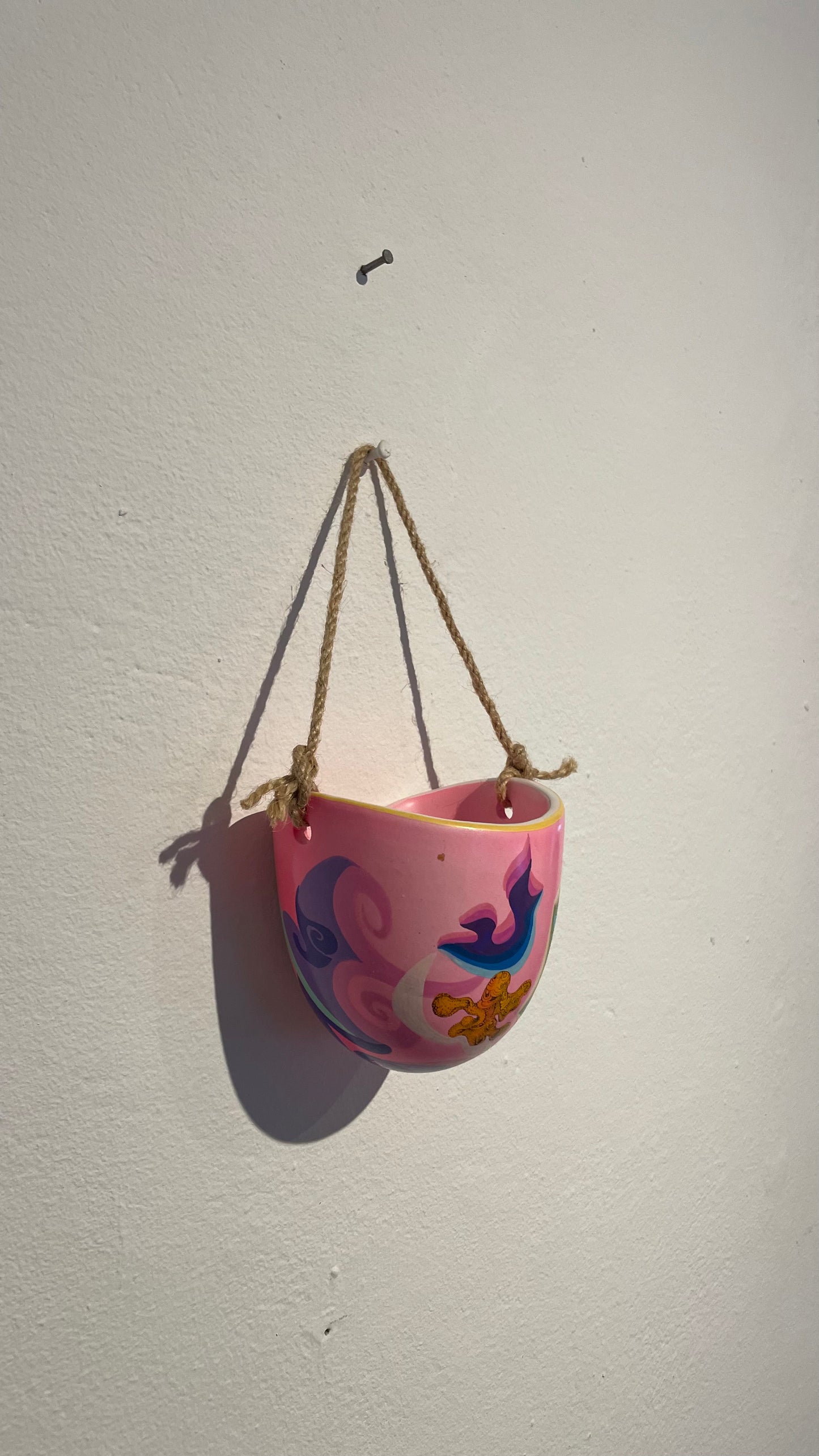 Handpainted Hanging Pot