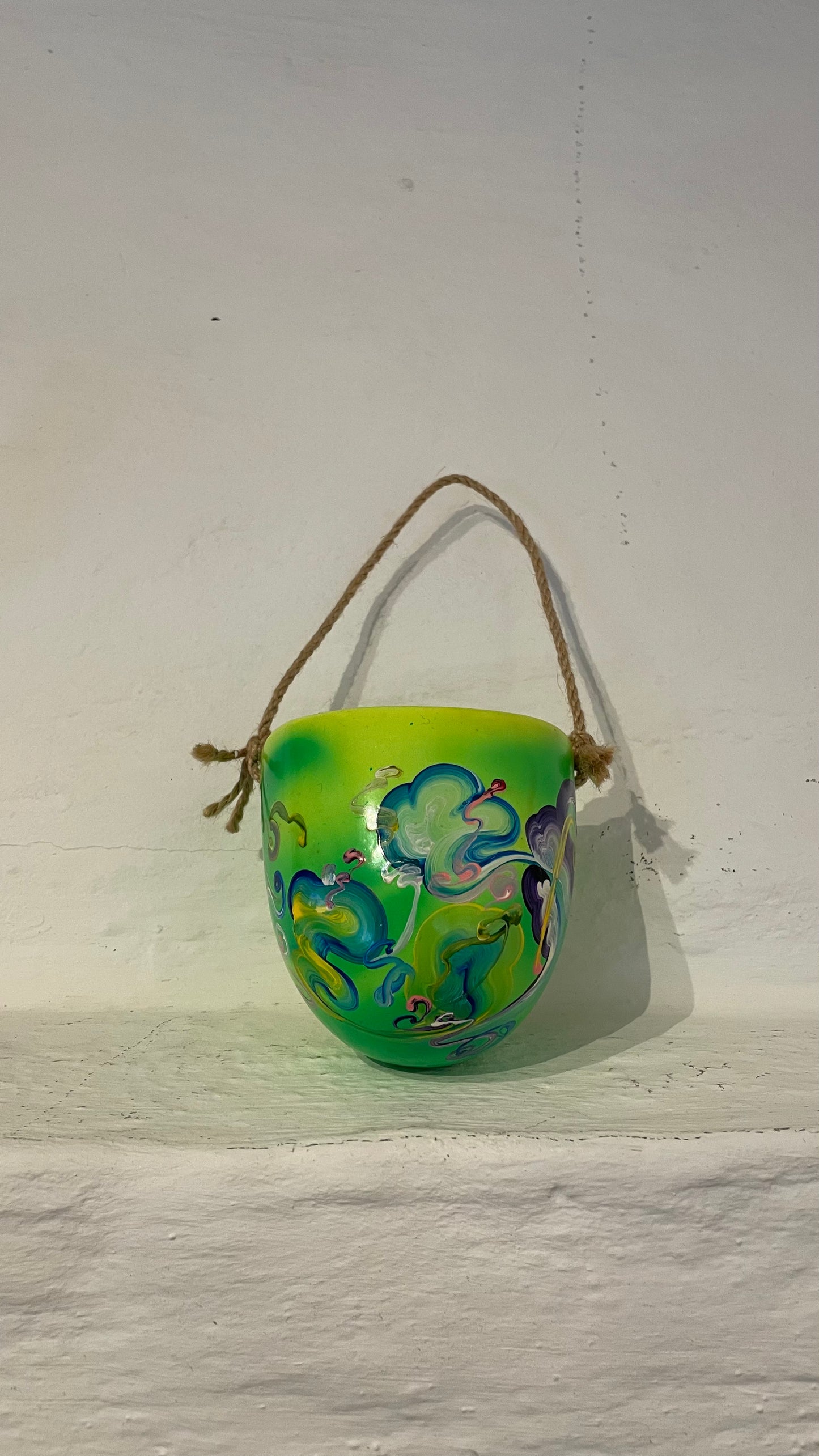 Handpainted Hanging Pot