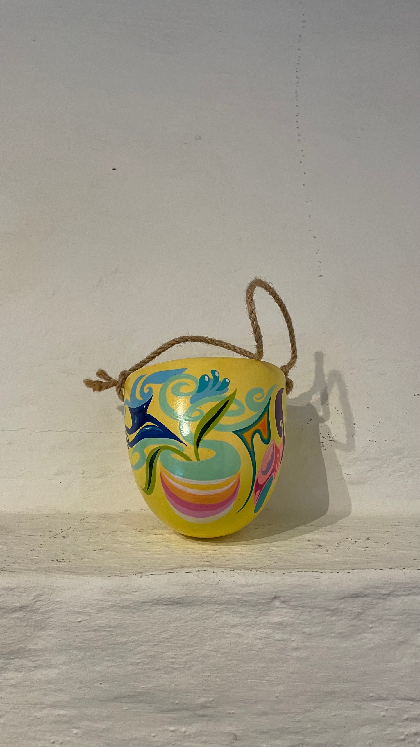 Handpainted Hanging Pot