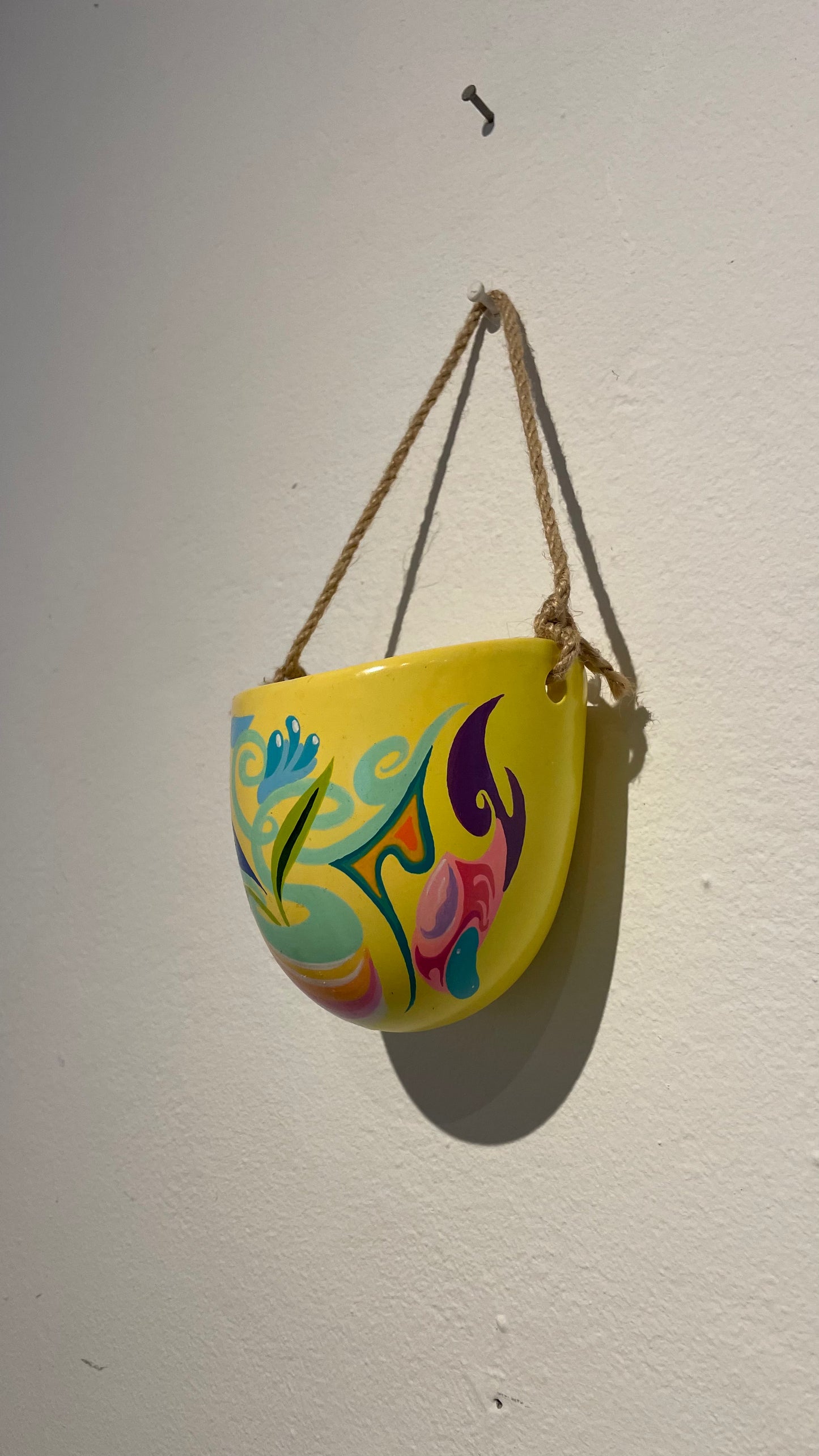 Handpainted Hanging Pot