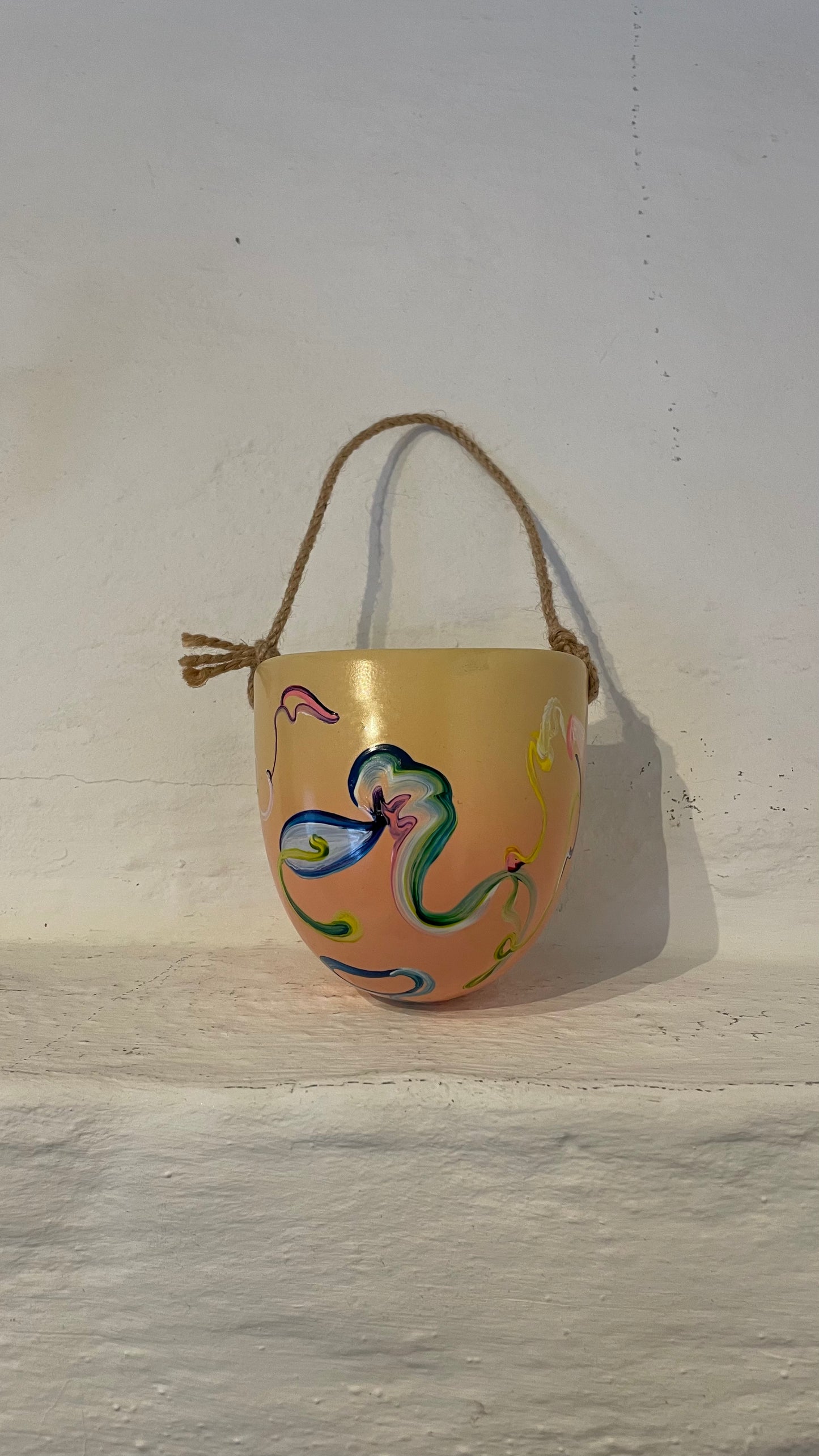Handpainted Hanging Pot
