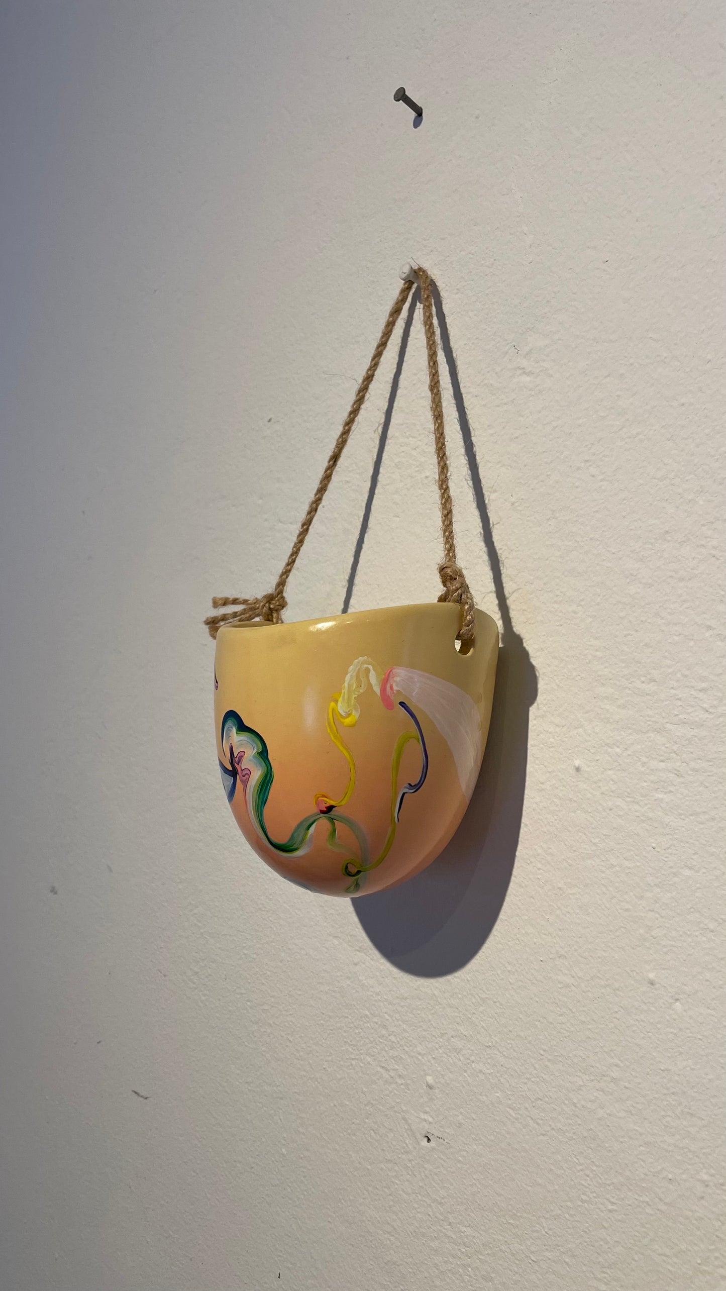 Handpainted Hanging Pot
