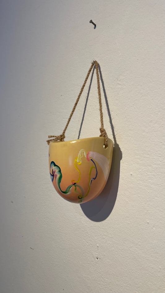 Handpainted Hanging Pot