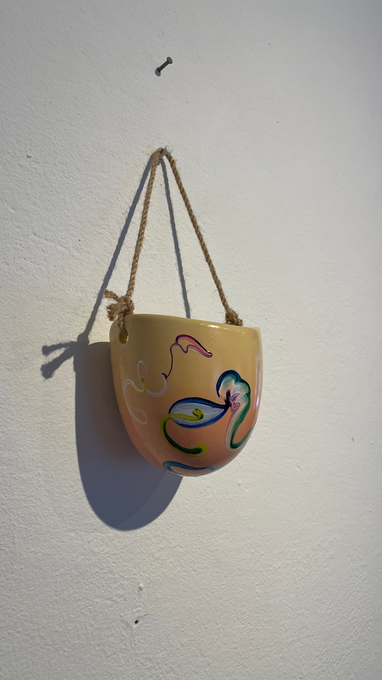 Handpainted Hanging Pot