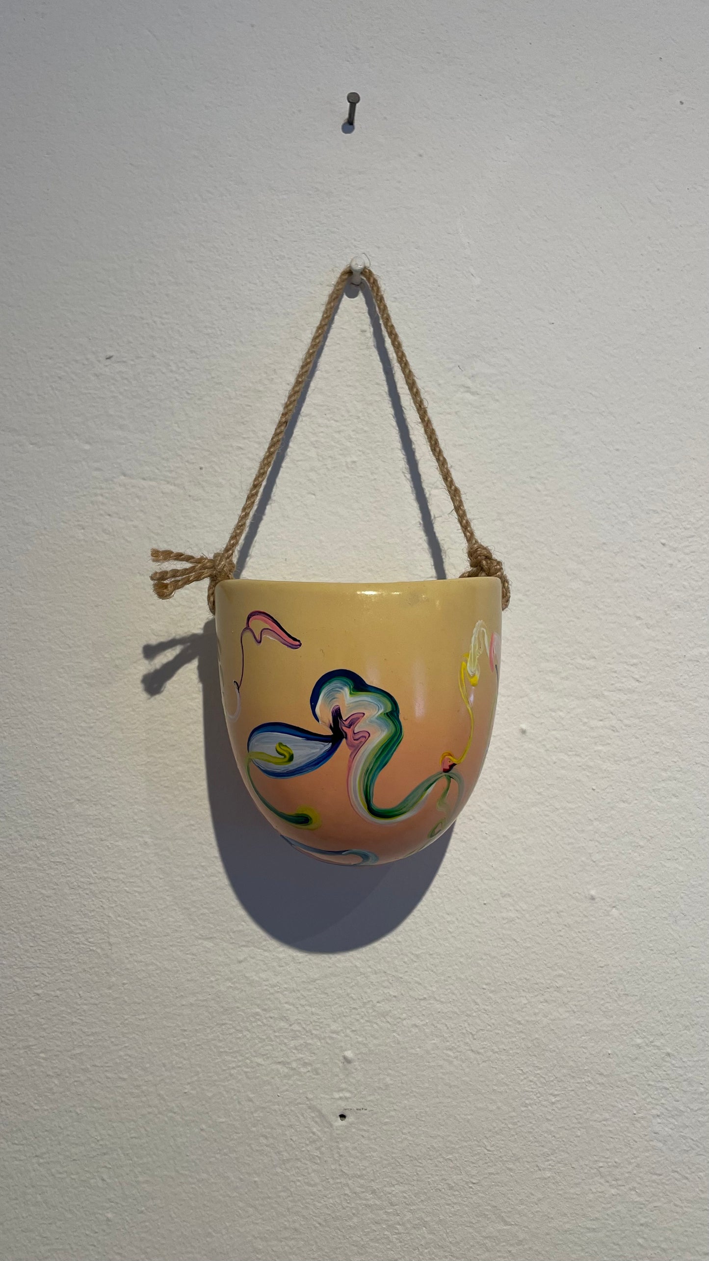Handpainted Hanging Pot