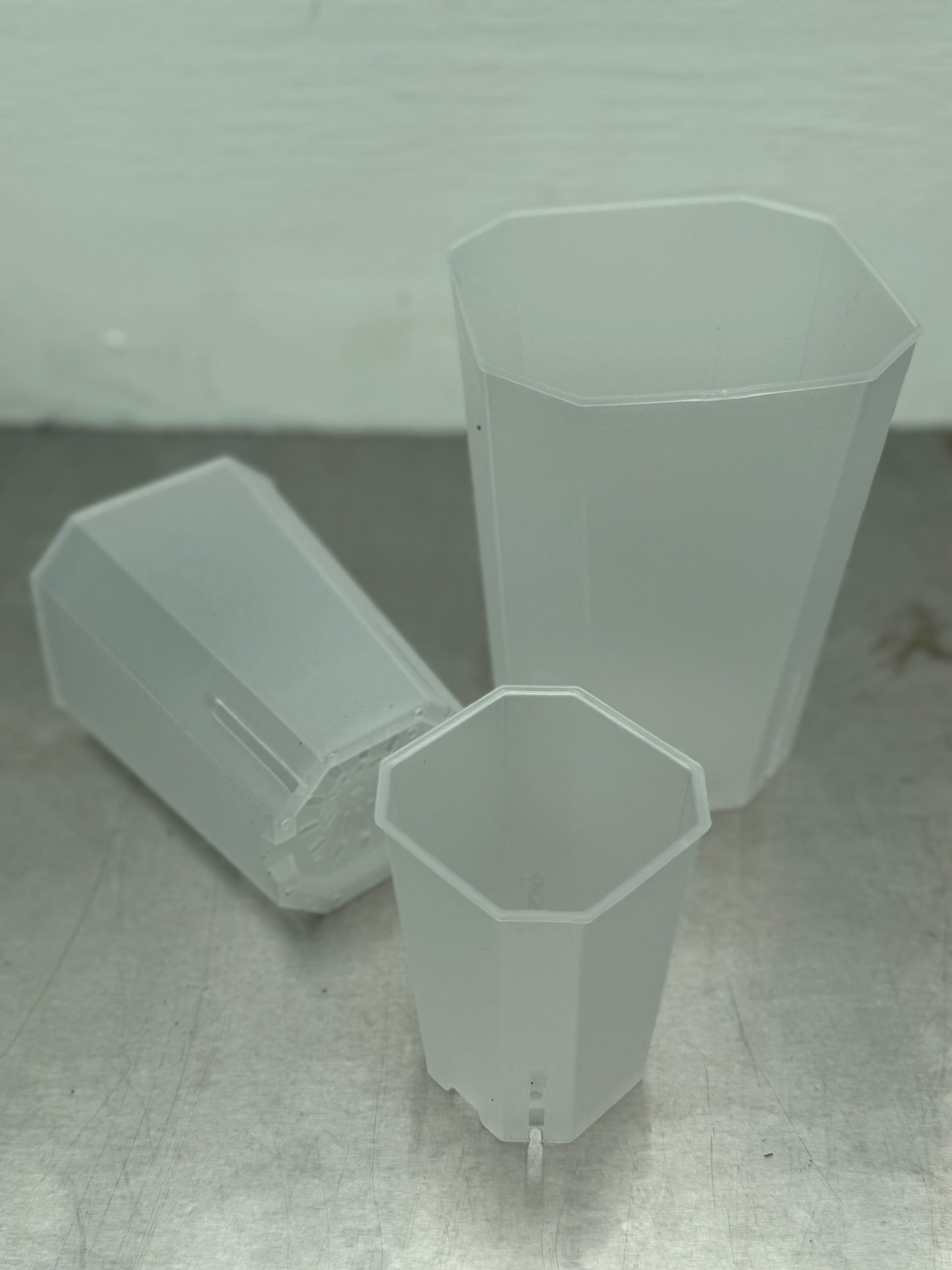 Planter transparent moyen, 12x10 cm